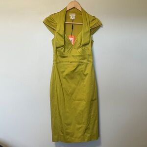 NWT Karen Millen Lime Galaxy Pencil Bodycon Dress